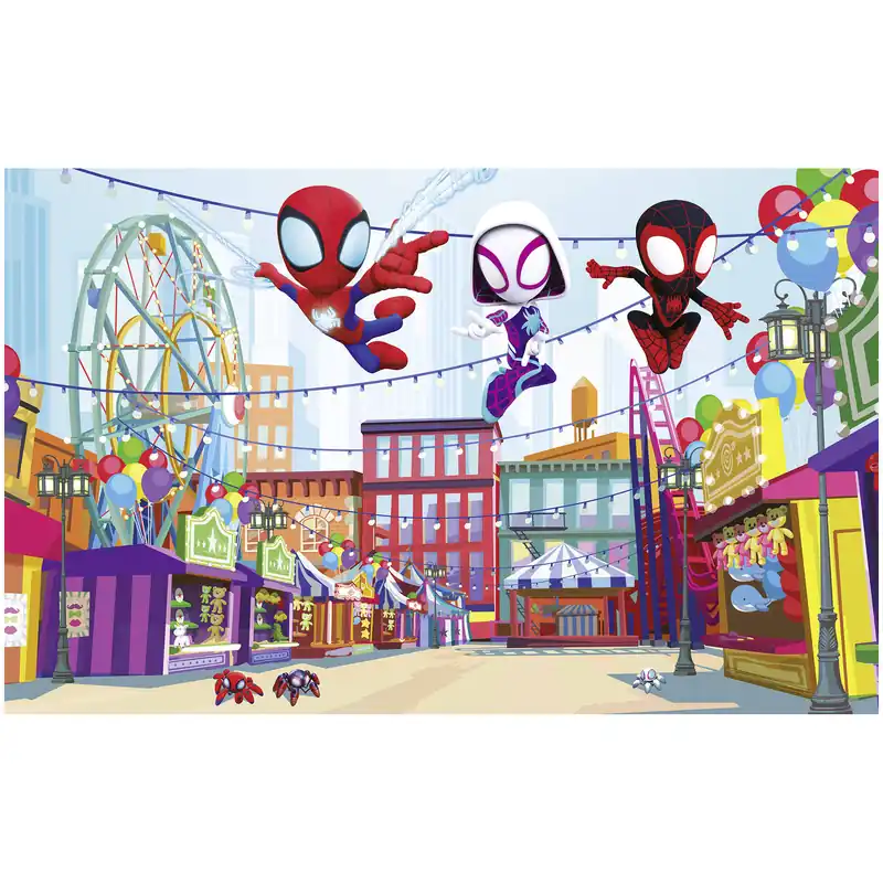 Billig Komar Fototapete - Marvel Spidey And His Amazing Friends Theme Park - 250 x 400 cm - Vlies