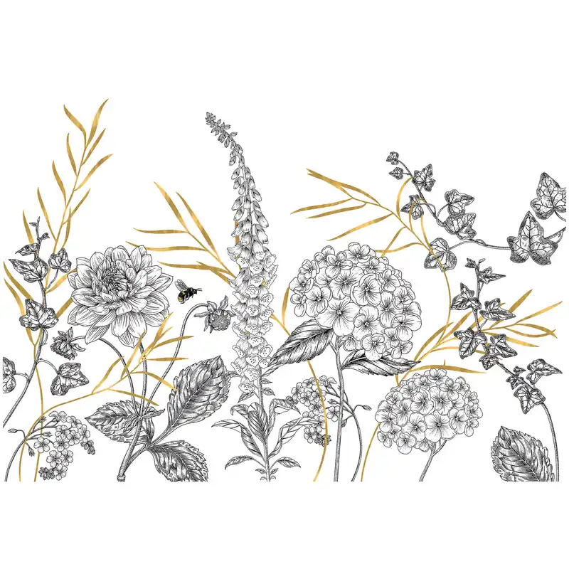 Versand Am Gleichen Tag Komar Fototapete - Bumble Bee - 280 x 400 cm - Vlies Digitaldruck - klassisch