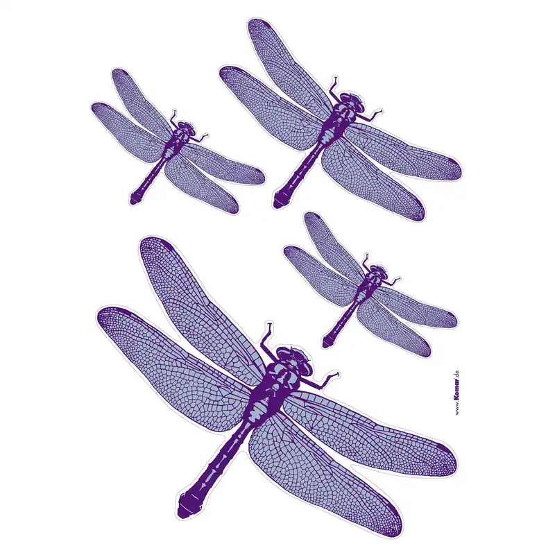 Komar Wandtattoo - Libelle - 70 x 50 cm - Wandsticker Selbstklebend Super-Preis