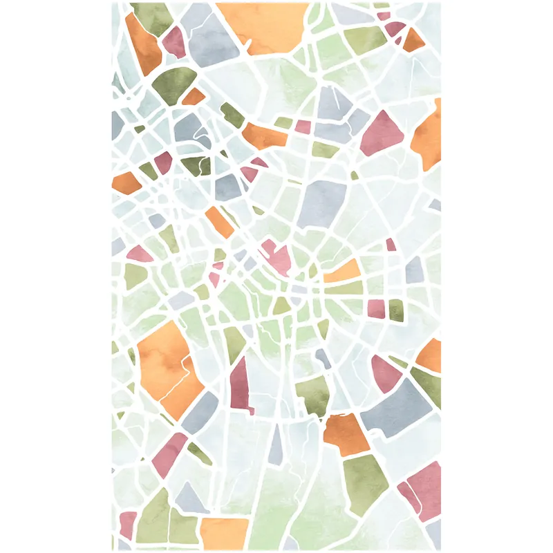 Komar Fototapete - City Map - 250 x 150 cm - Vlies Digitaldruck - Modern Urban Nur Heute