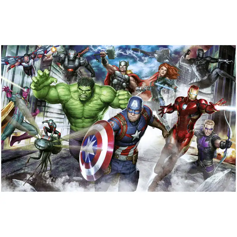 Finale Aktion Komar Fototapete - Marvel Avengers Assemble - 250 x 400 cm - Vlies