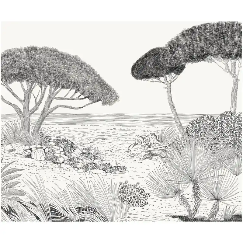 Komar Fototapete - Shoreline - 250 x 300 cm - Digitaldruck - Mediterran Solange Der Vorrat Reicht