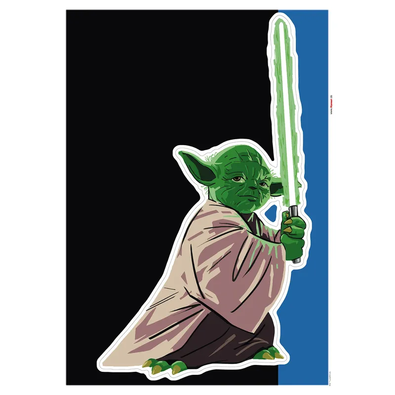 Top-Preis Komar Wandtattoo - Star Wars Yoda training Session - 70 x 50 cm - Wandsticker Selbstklebend