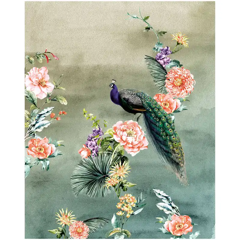 Komar Fototapete - Pfau - 250 x 200 cm - Vlies Digitaldruck Sichere Zahlung