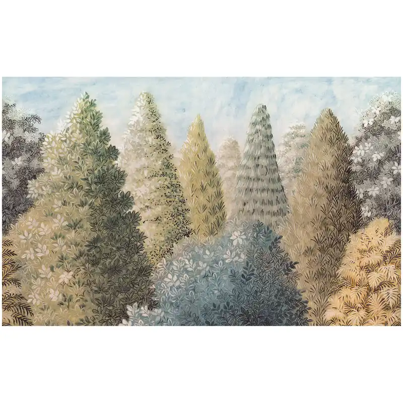 Günstig Komar Fototapete - Painted Woods - 250 x 400 cm - Vlies Digitaldruck - Klassisch Natur