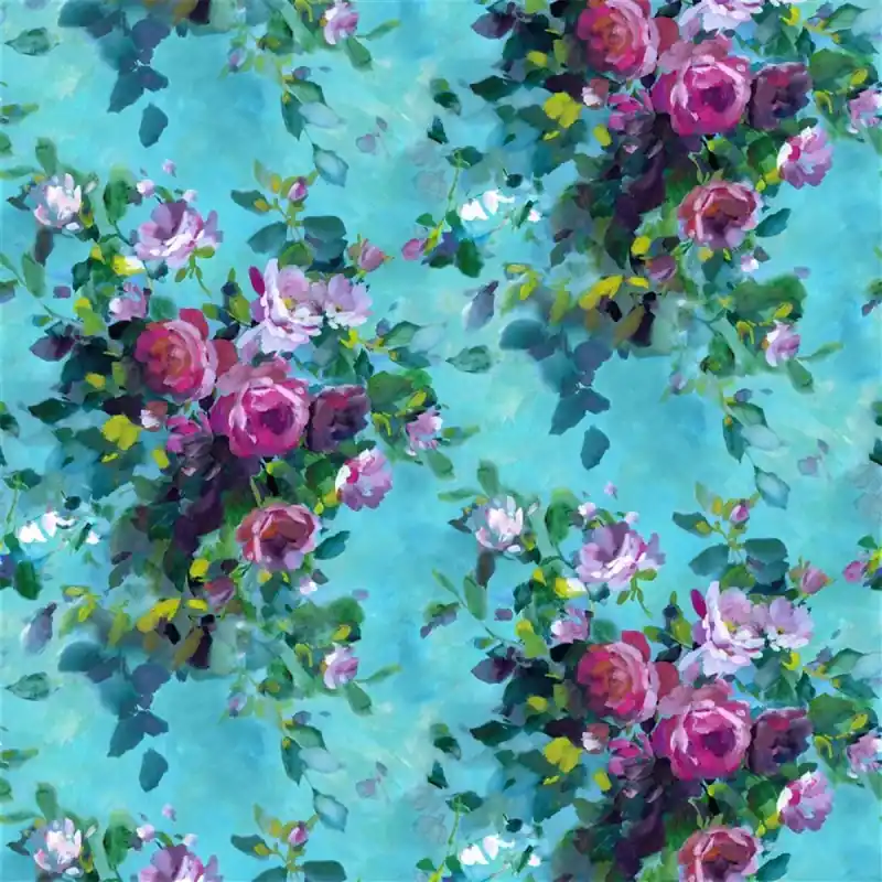 Neuheit Stoff Bouquet de Roses Designers Guild