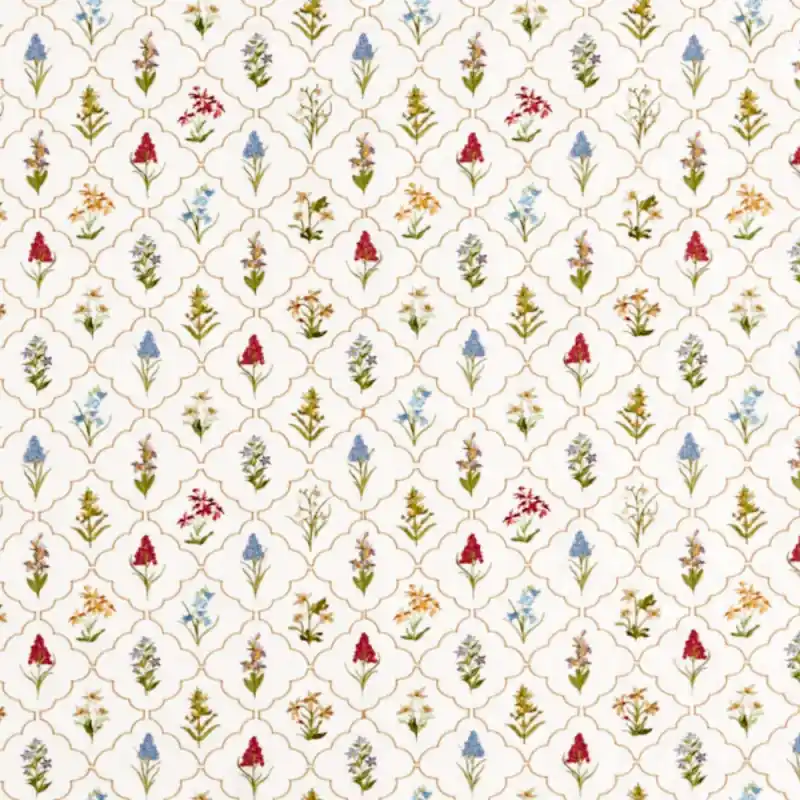 Finale Aktion Stoff Spring Meadow Embroidery Sanderson