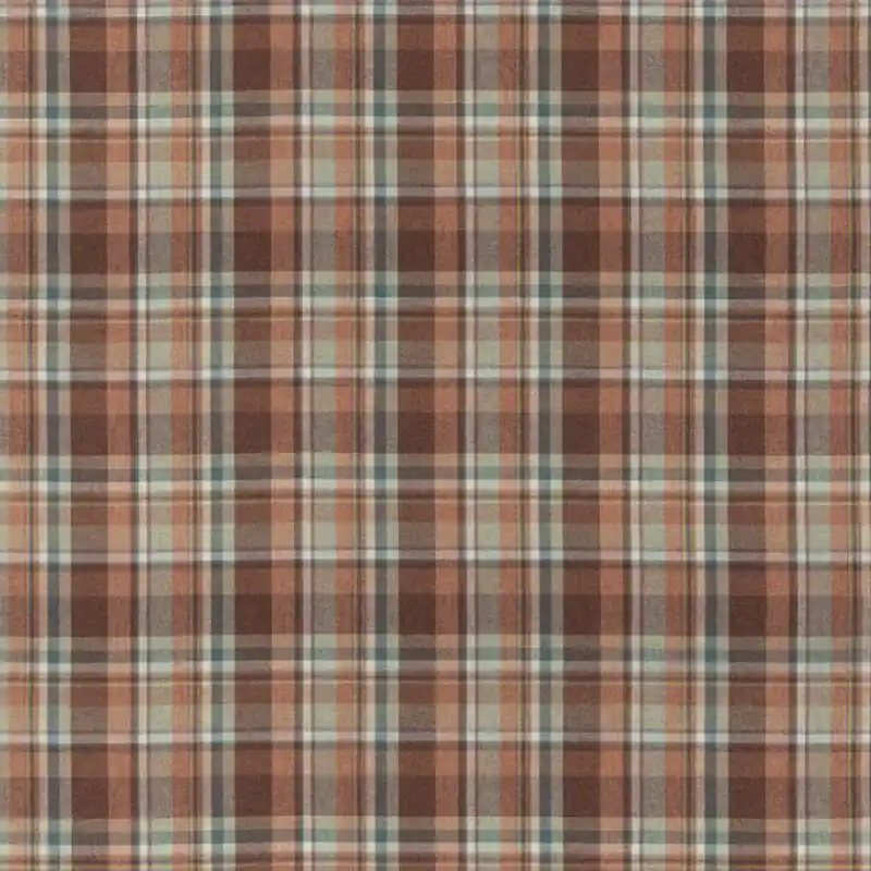 Stoff Lindisfarne Plaid Mulberry Zertifiziert