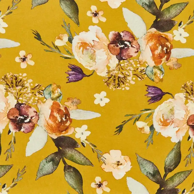 Stoff Fleurs fauves Étamine Echt