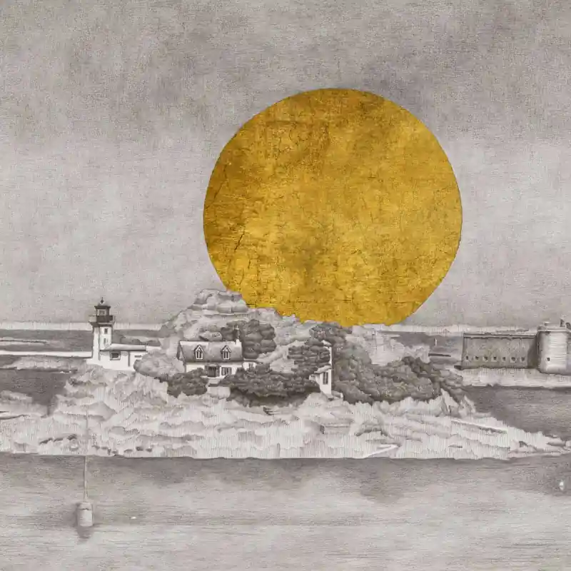 Top-Preis Panoramatapete Nouvelle lune sur Louet Etoffe.com x Catherine Prigent