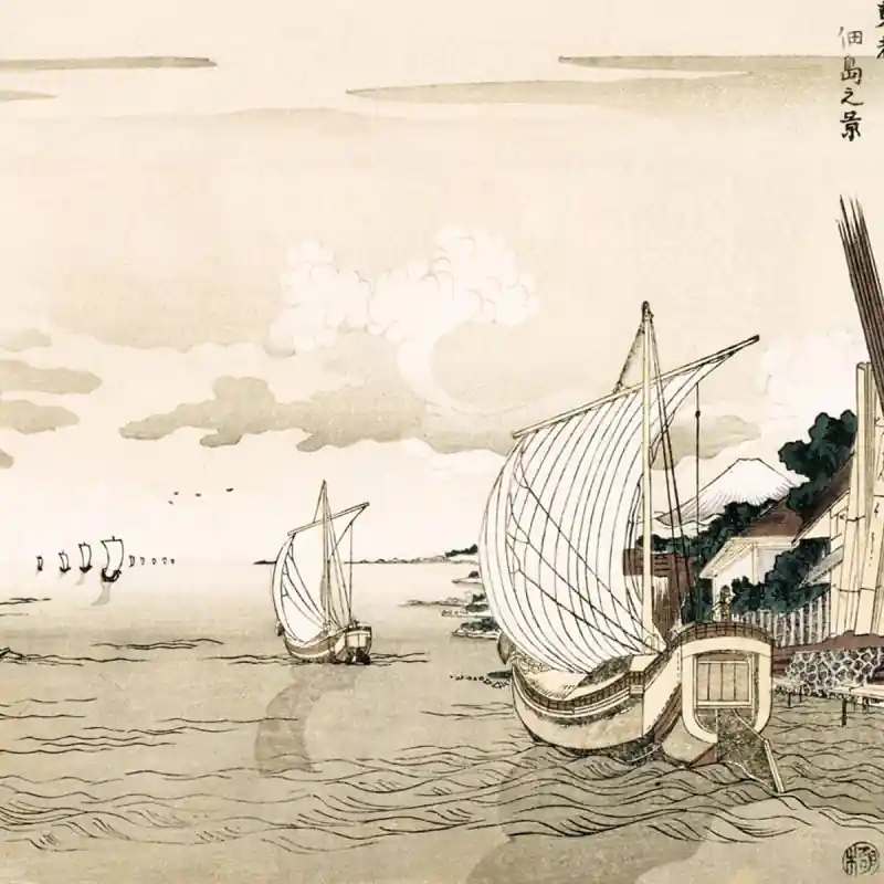 Panoramatapete Vue de Tsukudajima à Edo Etoffe.com x Agence Musées Nationaux Online Kaufen