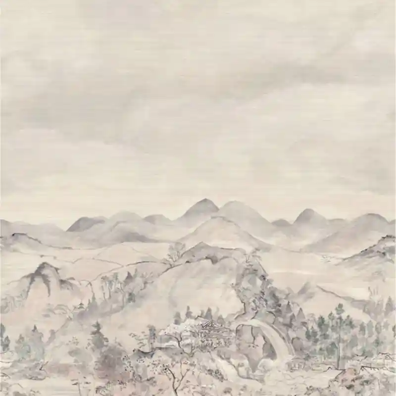 Panoramatapete Japanese Chinoiserie Raphia Cole and Son Nur Heute