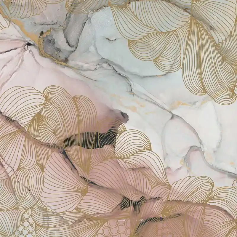 Neu Panoramatapete Opulence Pink Marble Rebel Walls