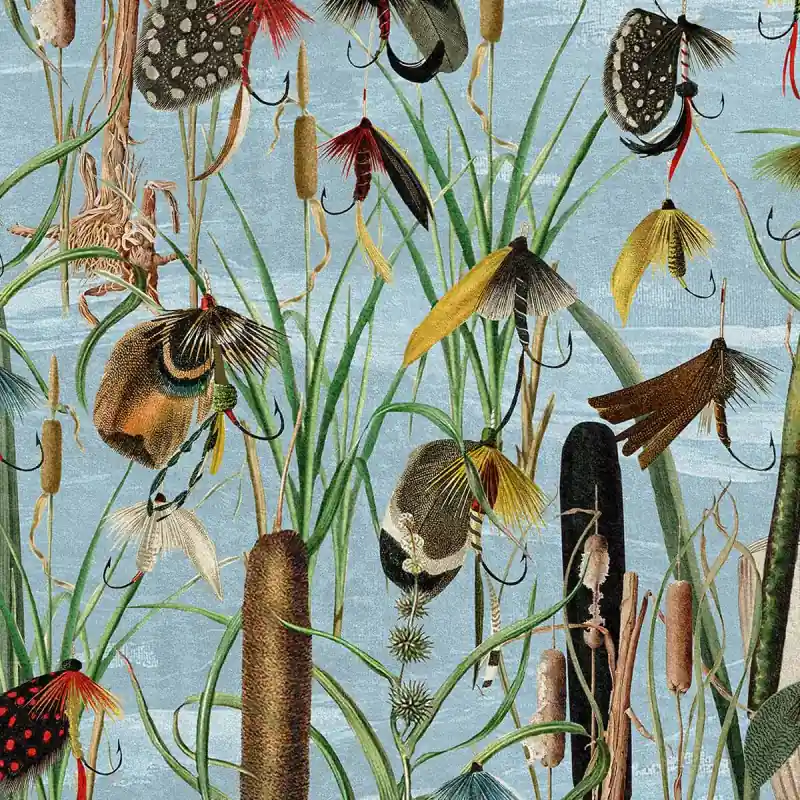 Expressversand Tapete Fishing Flies Mindthegap