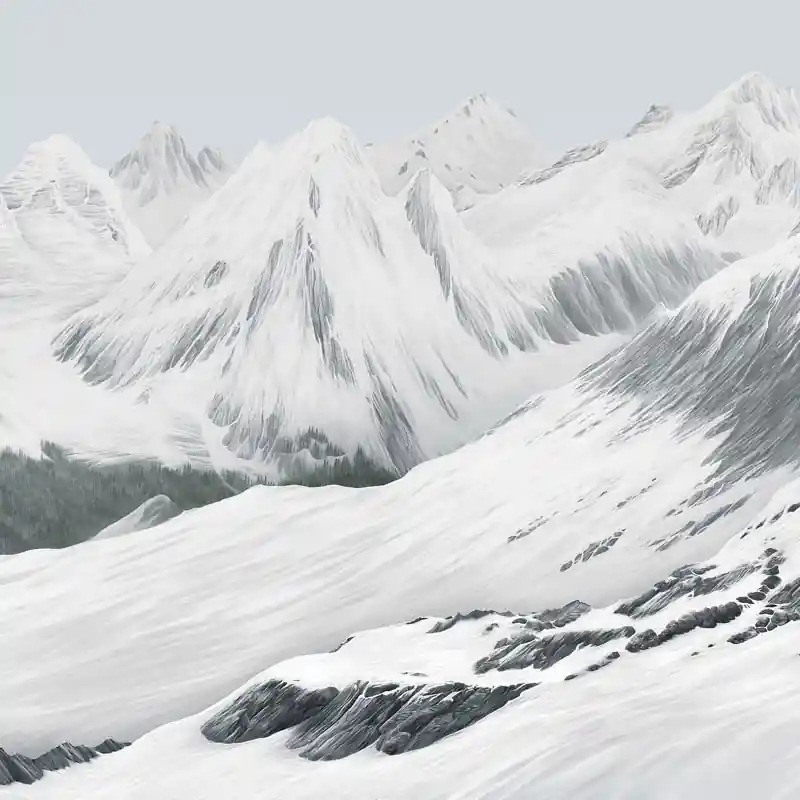Panorama-Tapete Les Cimes Cristallines Londonart Neuheit