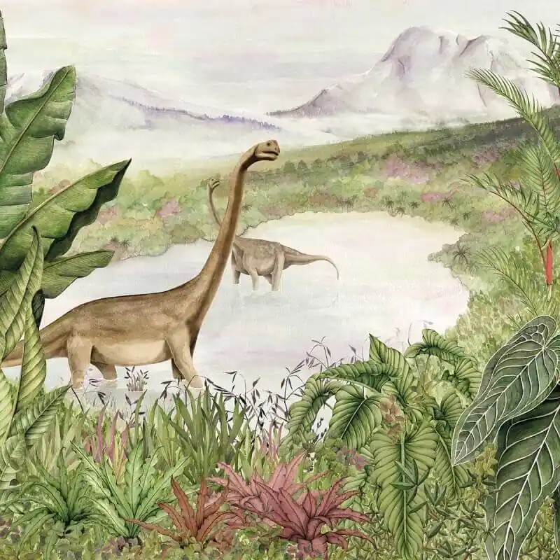 Panoramatapete Dinosaurs Park Coordonné Aktuell