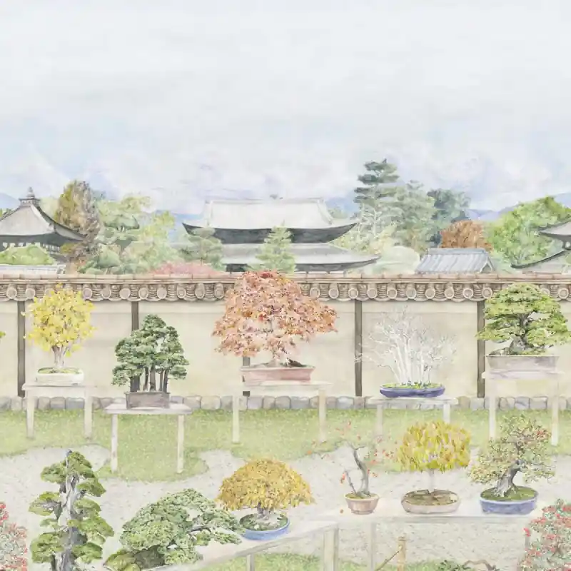 Panoramatapete Bonsai Garden Cole and Son Markenprodukt