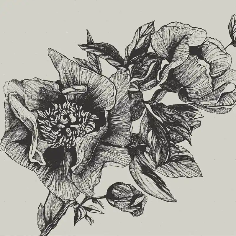 Top-Seller Panoramatapete Giant Peonies Coordonné