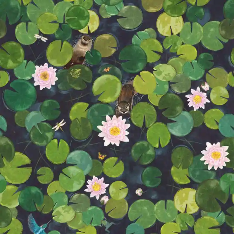 Panorama-Tapete Lily Pads Little Greene Bestseller