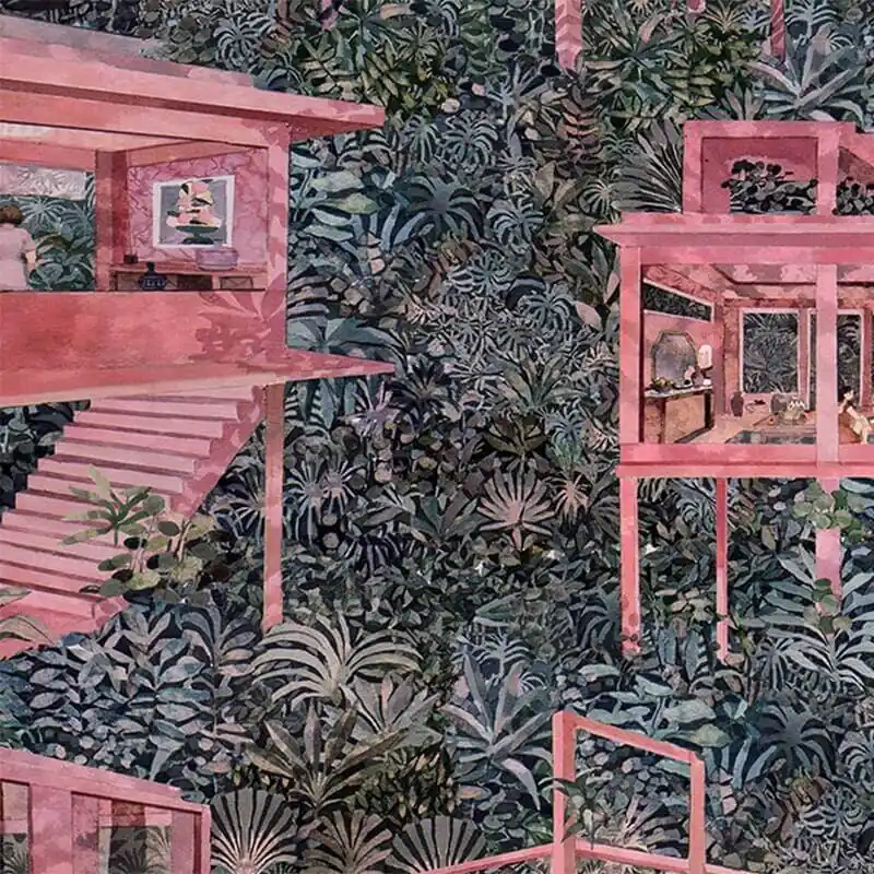 Neuheit Wandabdeckung Palafitas Amazonia Arte