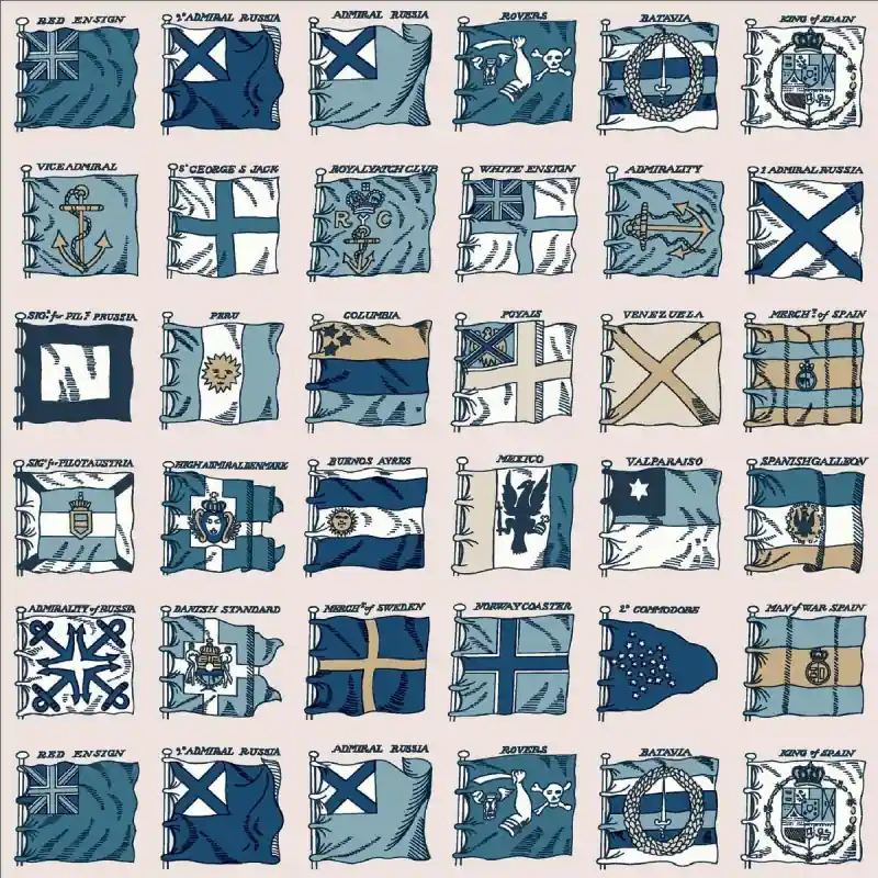Sonderaktion Tapete Naval Ensigns Mulberry