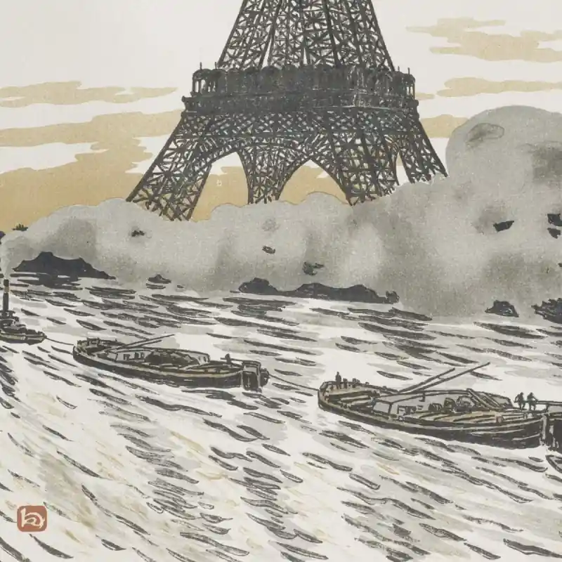 Panoramatapete Les Péniches Etoffe.com x Agence Musées Nationaux Neue Kollektion