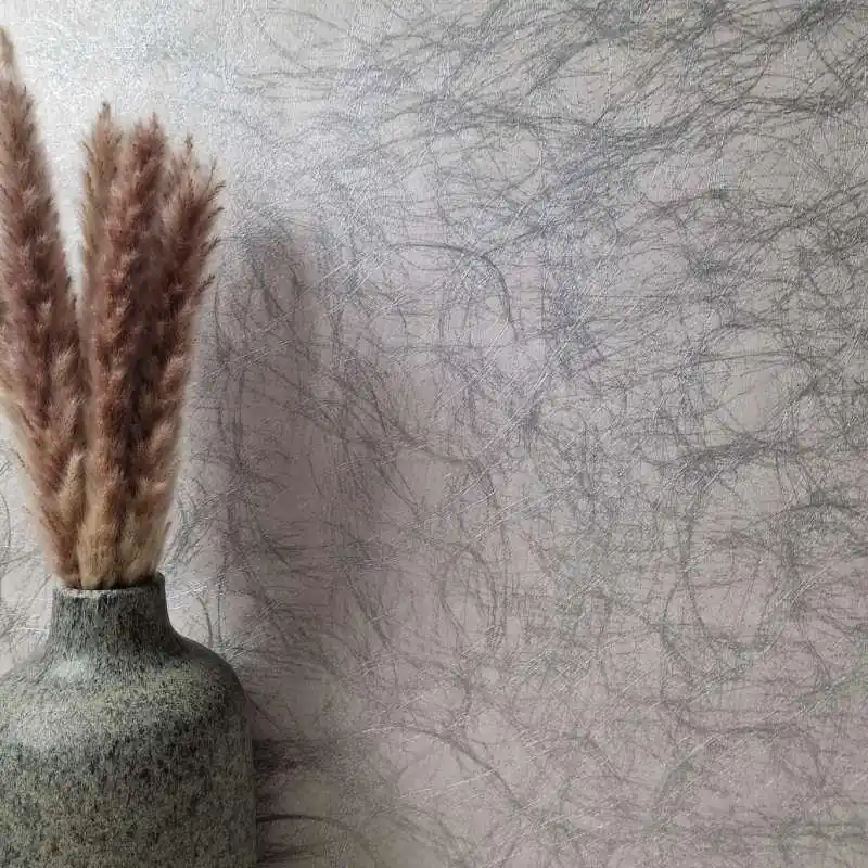 Neu Tapete Grau, Silber SALE Rasch Textil Textiltapete (1044656)
