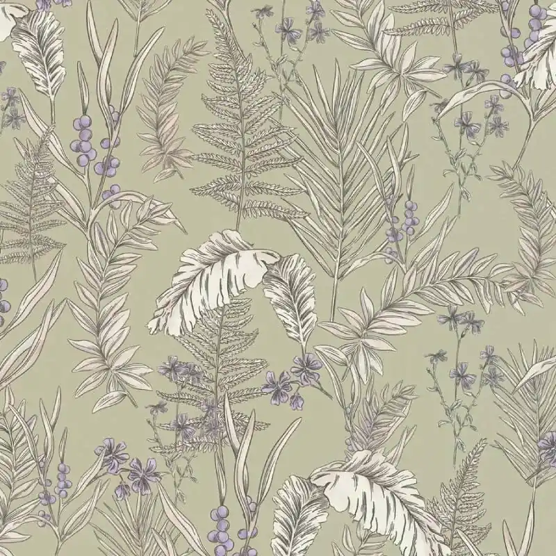 Schneller Versand Tapete Beige, Creme, Grün livingwalls Vliestapete (1044356)