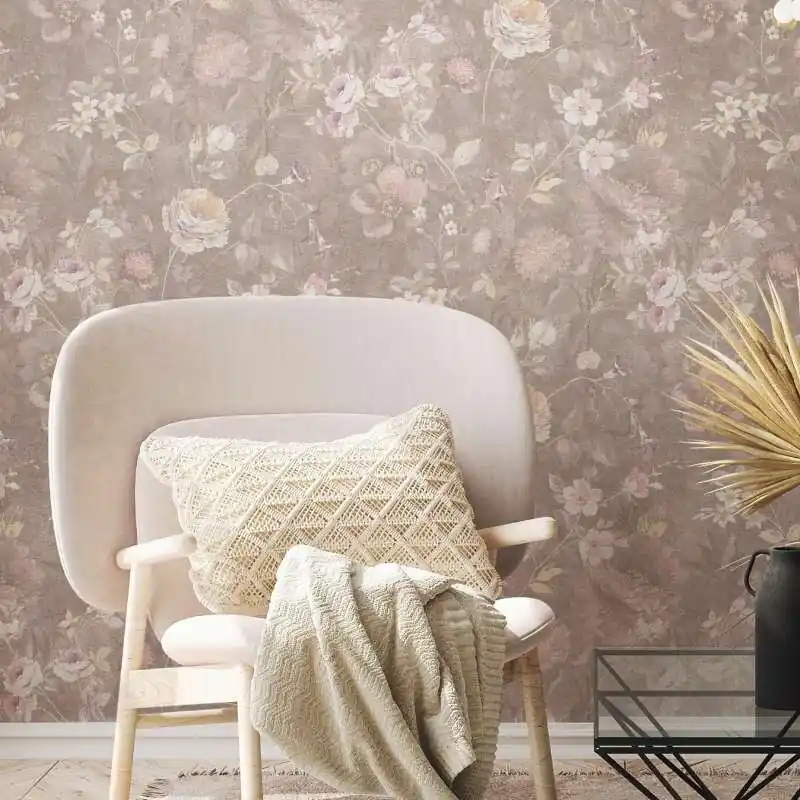 Echt Tapete Beige, Creme, Braun, Rosa AS-Creation d‘eco Vliestapete (1044081)