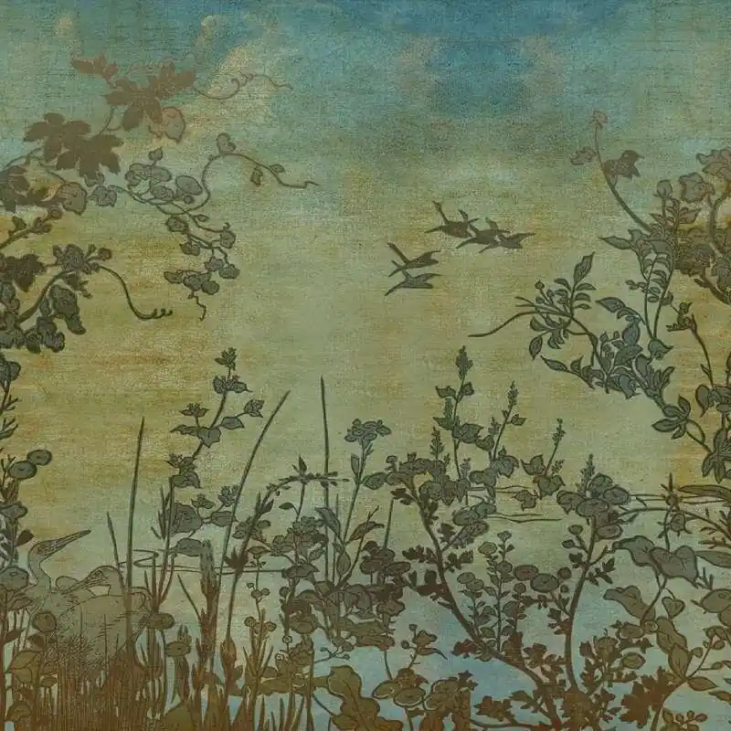 Billig Digitaldruck-Tapete Blau, Grün Eijffinger (1044003)
