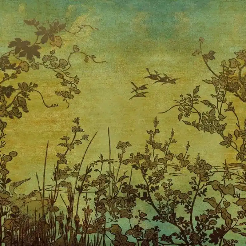 Digitaldruck-Tapete Grün, Gold Eijffinger (1044002) Rabatt