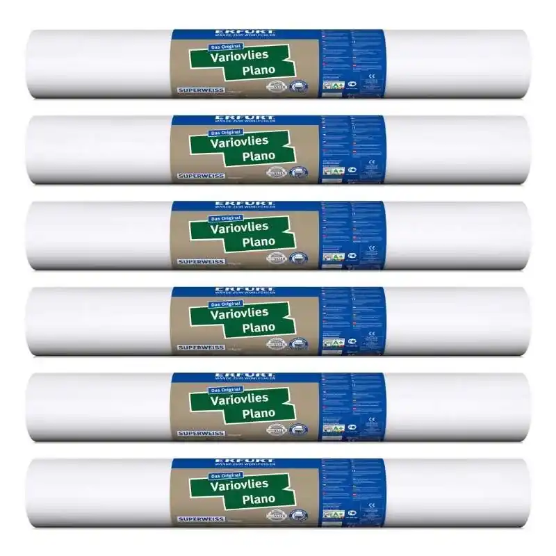 ERFURT Variovlies Plano Superweiss 20 x 0,53 m, Karton (6 x Rolle) Sichere Zahlung