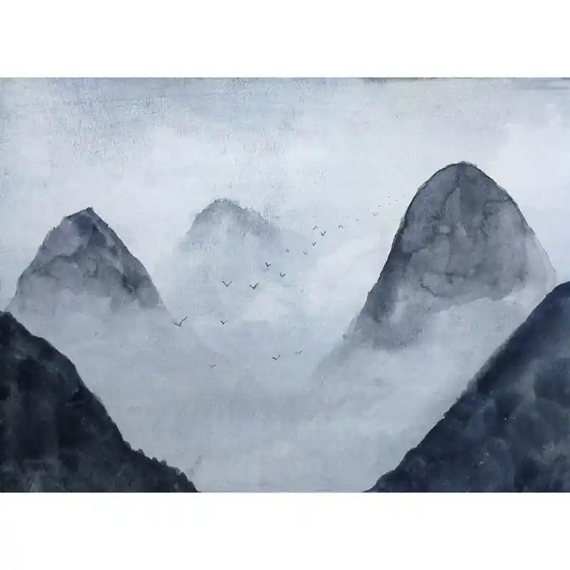 Echt Digitaldruck-Tapete Misty Rocks 1 livingwalls (1031912)