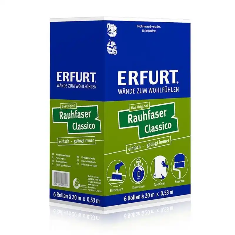 Meistverkauft ERFURT Rauhfaser Classico, Karton 20 x 0,53 m (6 x Rolle)