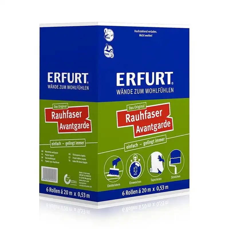 ERFURT Rauhfaser Avantgarde, Karton 20 x 0,53 m (6 x Rolle) Ausverkauf