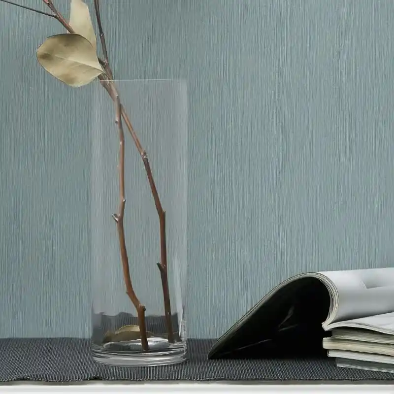 Vliestapete in Textiloptik mit strukturierter Oberfläche blau Uni (KG-171401) Heißes Angebot