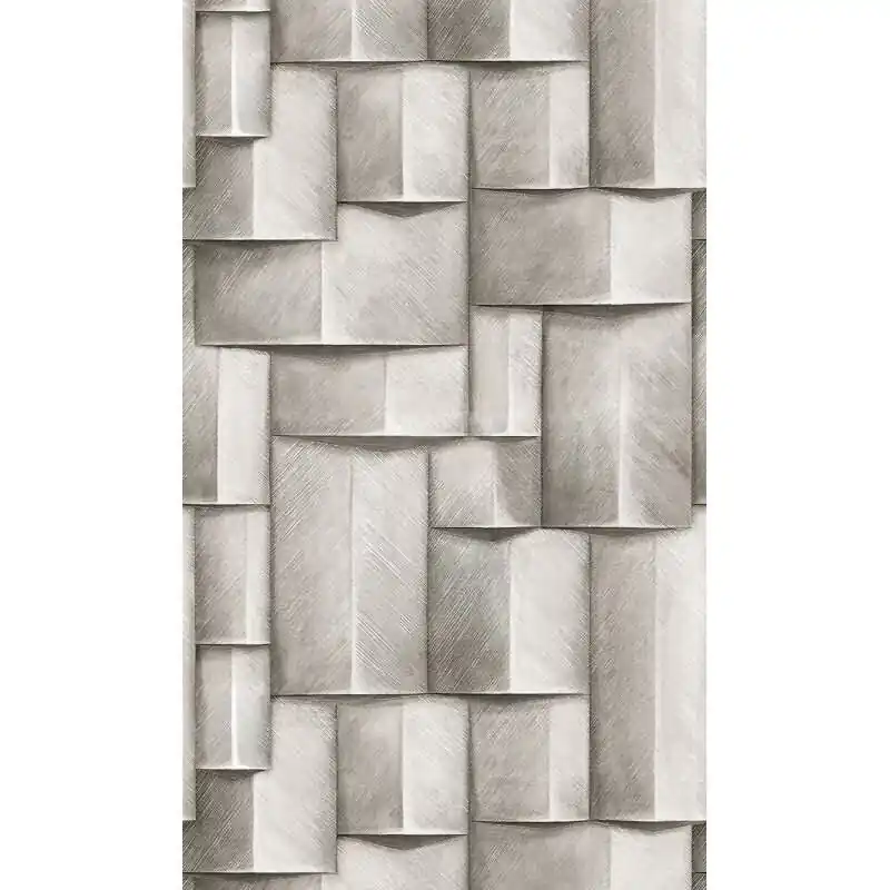 Vliestapete mit Holzmotiv geometrisch weiß, schwarz 3D-Optik (KG-171429) Schnäppchen