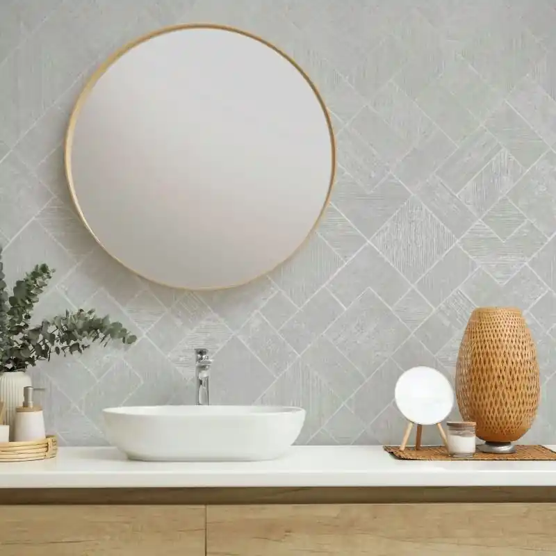 Vliestapete in Weiß Karriert, Rautenmuster Grafisch Geometrisch für Wohnzimmer Schlafzimmer Küche (KG-171439) Preisknaller