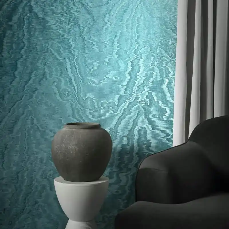 Vliestapete in schimmernder Marmoroptik blau Metalloptik (KG-171509) Neuheit