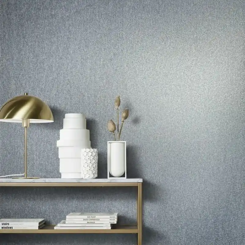 Vliestapete mit glänzendem Uni-Look blau, grün Metalloptik (KG-171529) Heißes Angebot