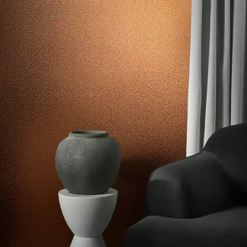 Vliestapete mit glänzendem Hammerschlag Motiv kupfer Metalloptik (KG-171534) Must-Have