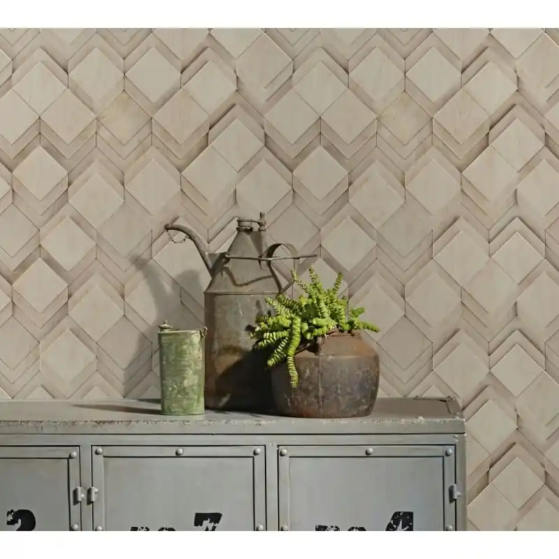 Direkt Vom Hersteller Vliestapete in beige, grau Rauten Illusion 3D-Optik Modern (KG-171552)