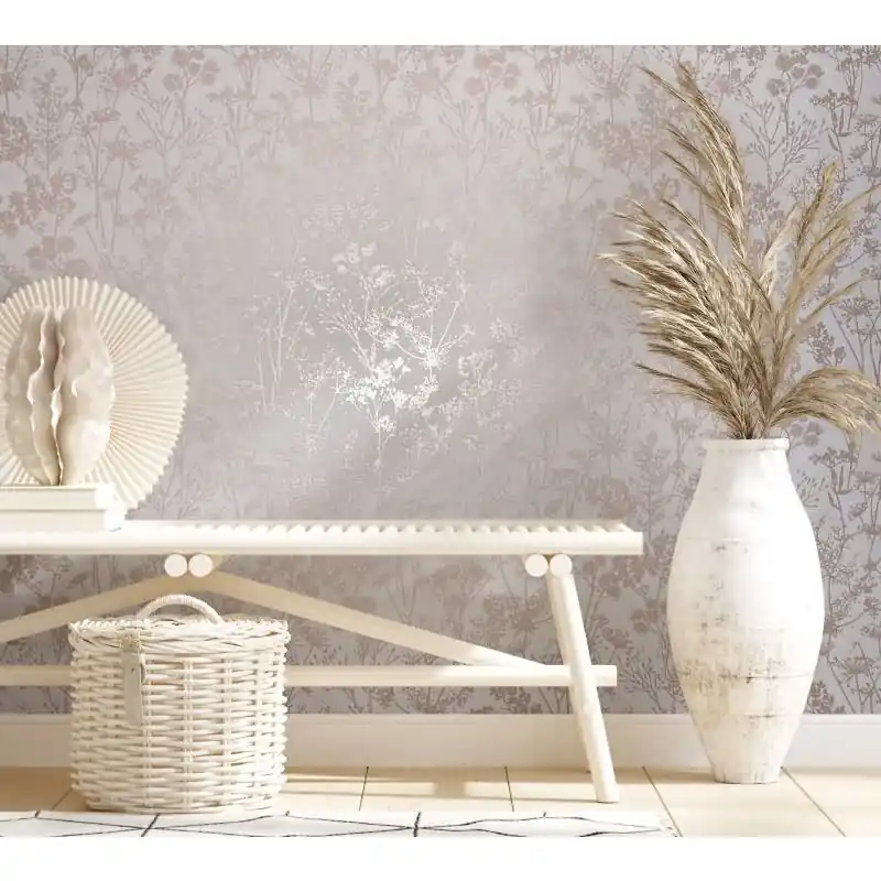 Vliestapete in weiß, beige Blattmotiv Blätteroptik Floral Natur (KG-171570) Markenprodukt