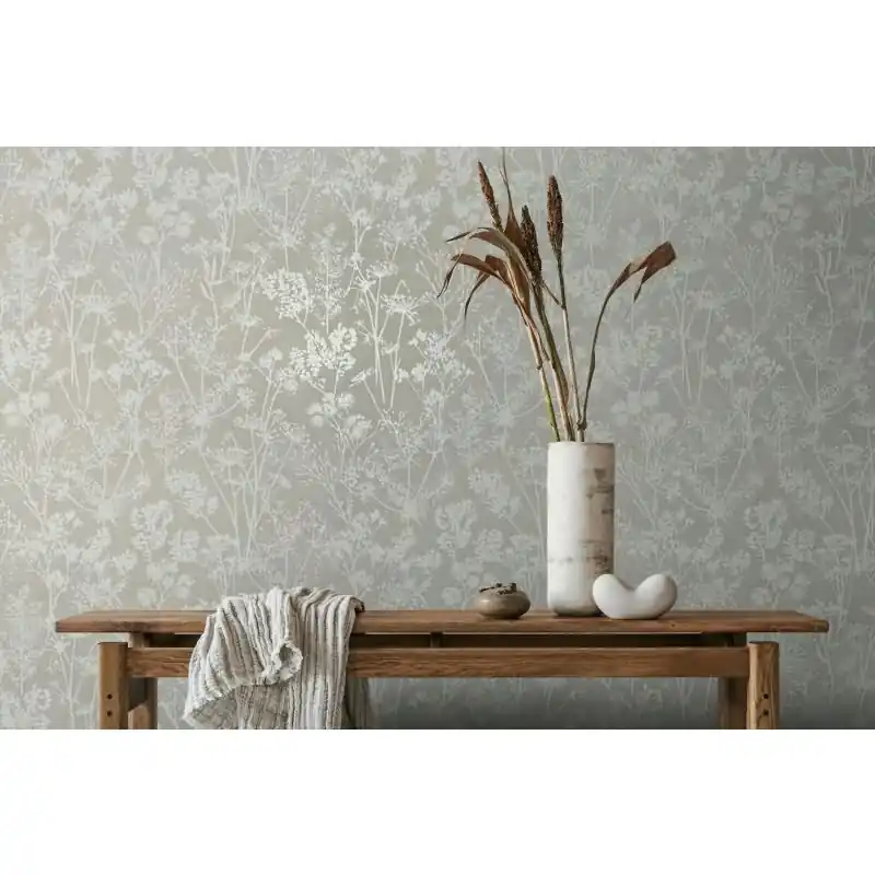 Jetzt Kaufen Vliestapete in grau Blattmotiv Blätteroptik Floral Natur (KG-171571)