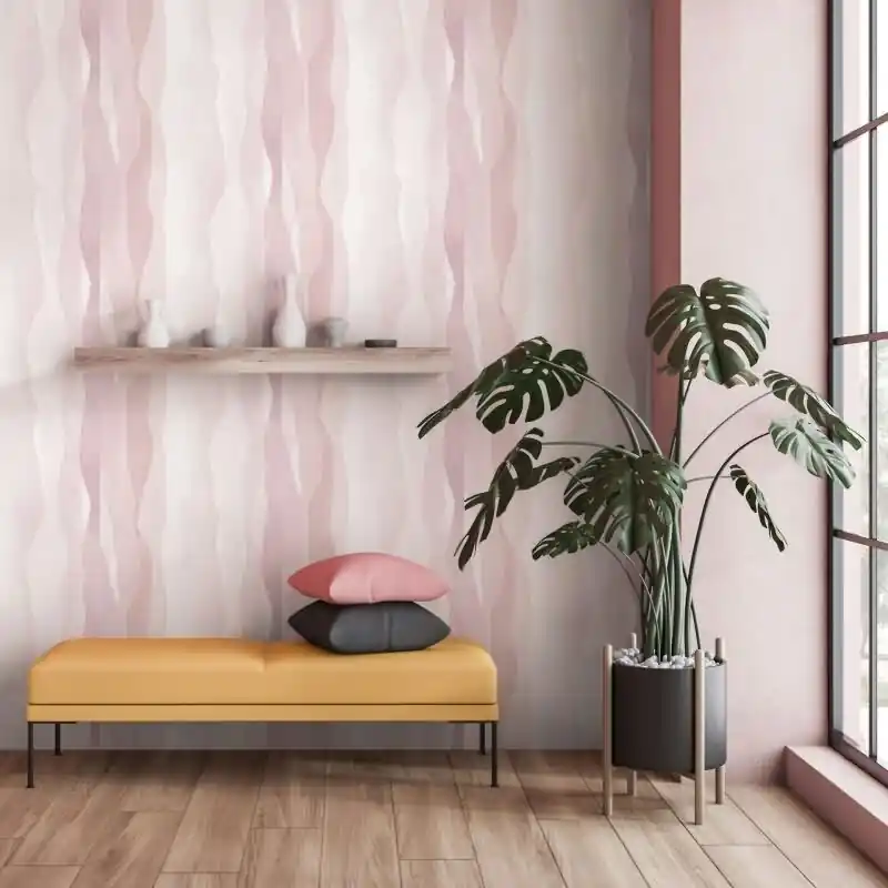 Mega-Angebot Vliestapete in Rosa Abstrakte Streifenoptik Grafisch Modern für Wohnzimmer Schlafzimmer Küche (KG-171591)