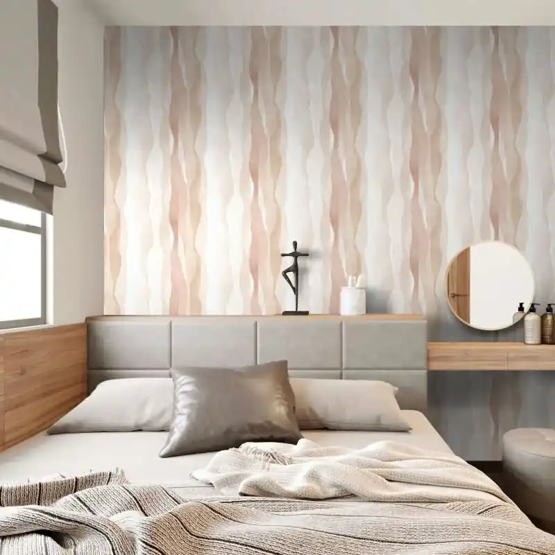 Vliestapete in Beige Abstrakte Streifenoptik Grafisch Modern für Wohnzimmer Schlafzimmer Küche (KG-171593) Saisonangebot