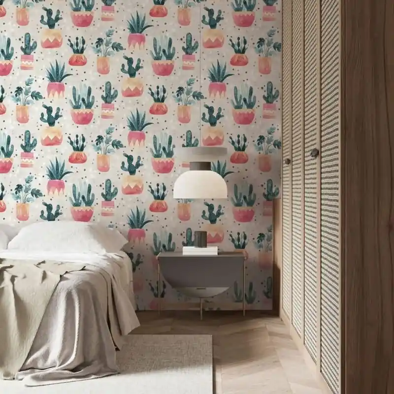 Vliestapete in Grau Grün Rot Blumen Pflanzen Floral Natur Modern für Wohnzimmer Schlafzimmer Küche (KG-171605) Mega-Angebot