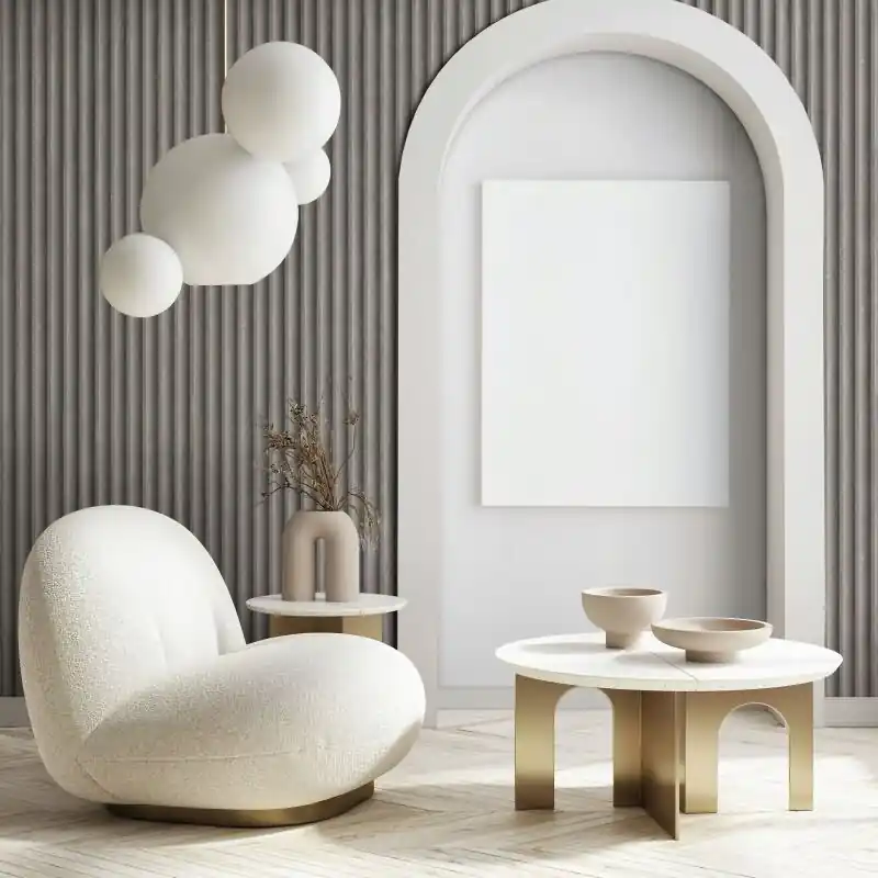 Markenprodukt Vliestapete in Grau Braun 3D-Optik Akustikpaneel Optik Holz Streifen Klassisch für Wohnzimmer Schlafzimmer Küche (KG-171618)