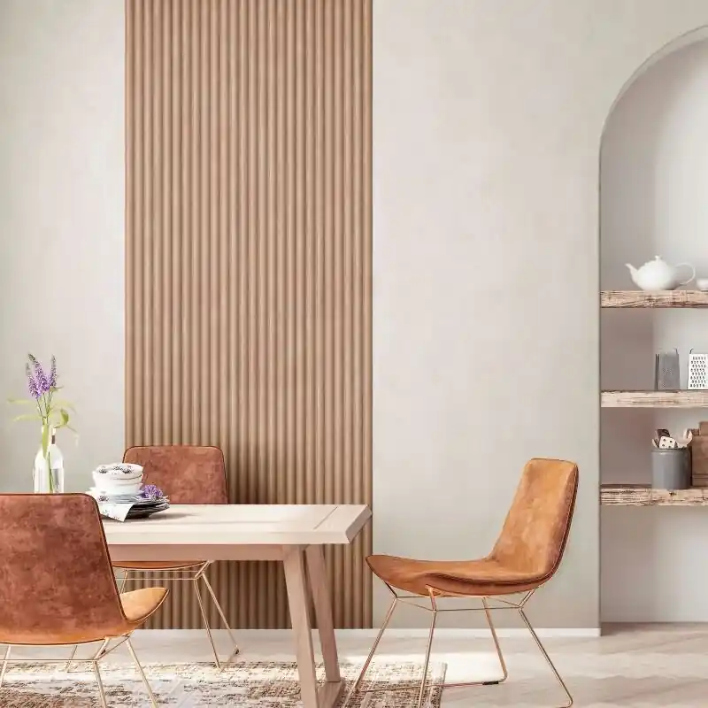 Bestseller Vliestapete in Braun Beige 3D-Optik Akustikpaneel Optik Holz Streifen Klassisch für Wohnzimmer Schlafzimmer Küche (KG-171621)
