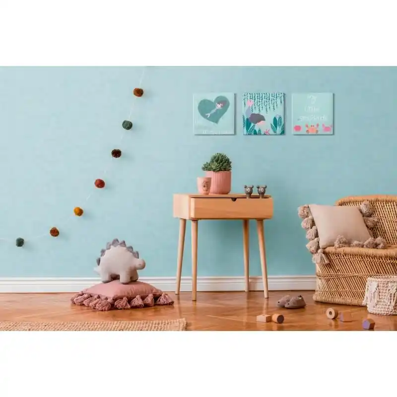 Expressversand Jungenzimmer Tapete Hellblau Einfarbige Unitapete Kinderzimmer Vliestapete matt (KG-172221)